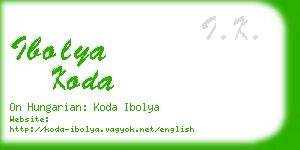 ibolya koda business card